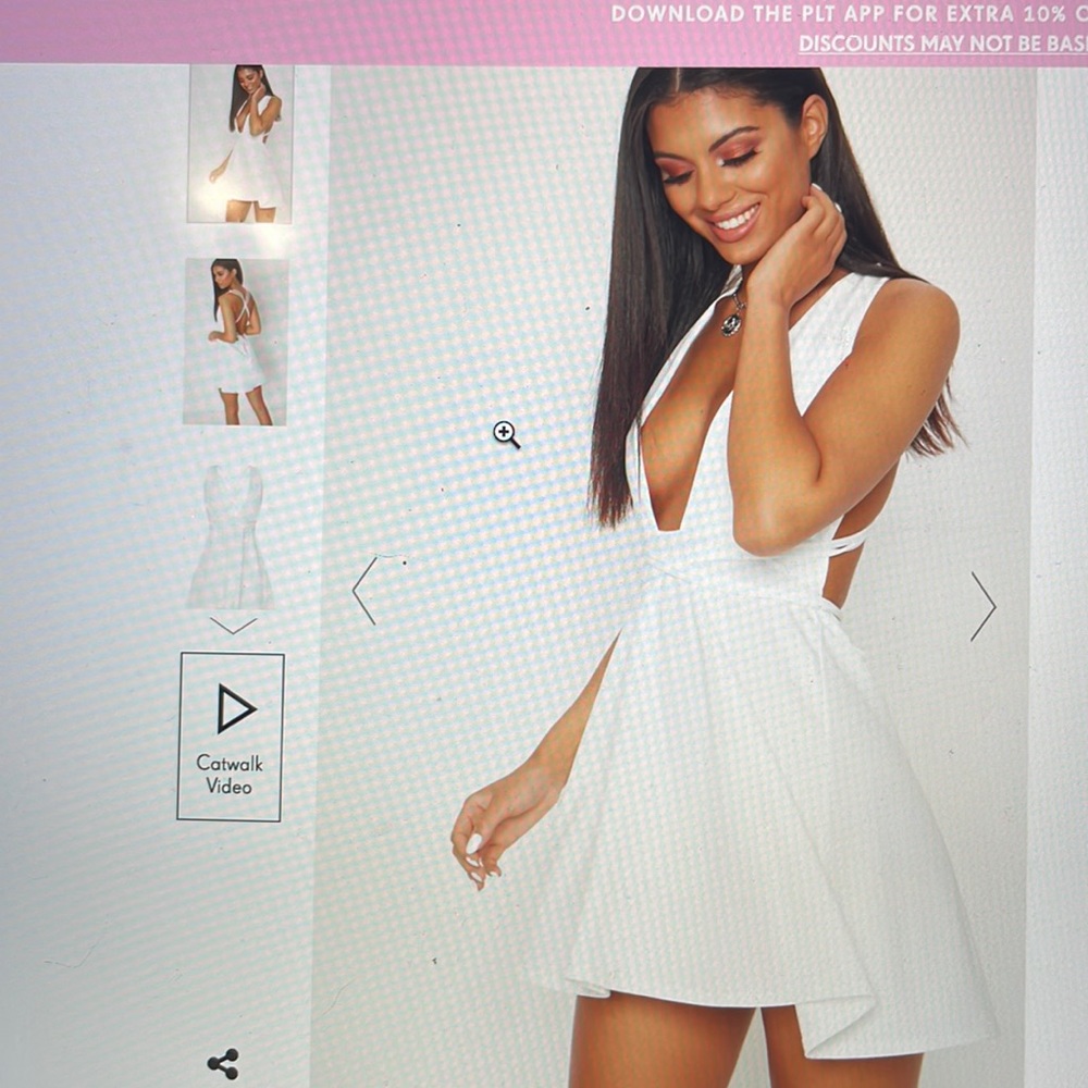 NEW. PRETTYLITTLETHING WHITE DRESS